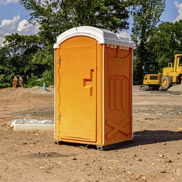 are there any restrictions on what items can be disposed of in the portable restrooms in Garden Farms CA